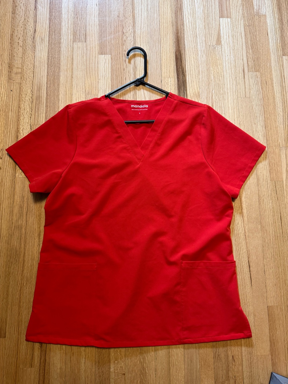 Mandala Red Scrub Top- Large